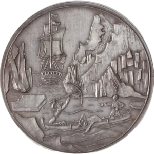 Buste du capitaine Cook de 3/4 gauche.