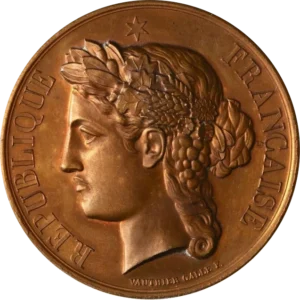 Tête de Cérès à gauche.