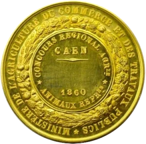 Tête nue de Napoléon III à gauche.