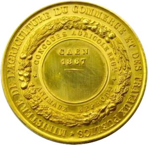 Tête laurée de Napoléon III à droite.