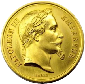 inscriptions entre et au dehors d'une couronne végétale.