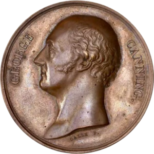 Buste de Georges Canning à gauche.