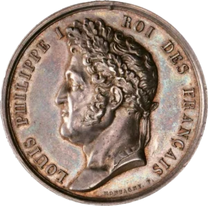 Tête laurée de Louis Philippe Ier par Montagny.