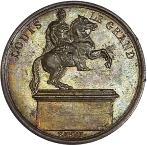 Statue équestre de Louis XIV se trouvant place des victoires à Paris