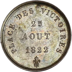 Place des victoires - 25 Août 1822 fleur de Lys.