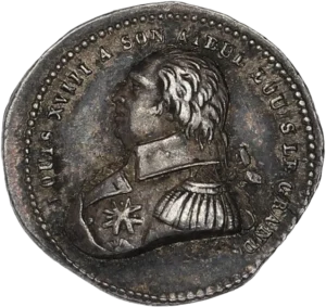Buste de Louis XIV à gauche.