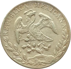 un aigle, perché sur un figuier de Barbarie, dévorant un serpent.