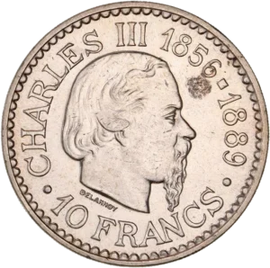 Buste du Prince Rainier III à droite.