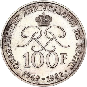initiales couronnées du prince Rainier III.