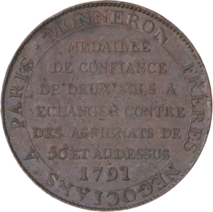 Au centre légende en six lignes.