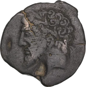 Tête tourelée de Tyché à droite