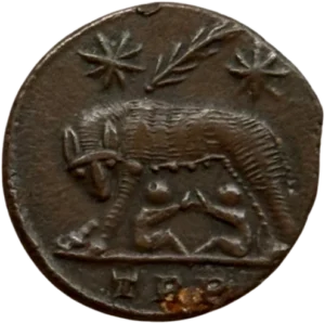 La Louve allaitant Rémus et Romulus.