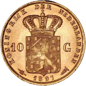 Buste de Wilhelmina à gauche.