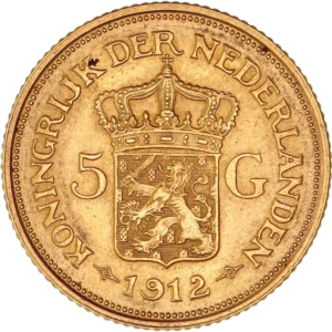 Buste diadémé et drapé de Wilhelmine à droite.