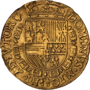 Buste couronné du souverain Philippe II d'Espagne.