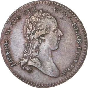 Tête laurée de Joseph II à droite.