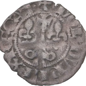 Croix cantonné d'un lis.