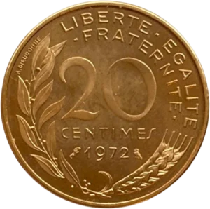20 centimes 1972