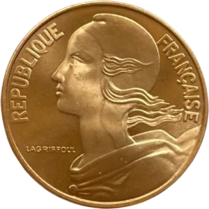 Buste de Marianne à gauche.