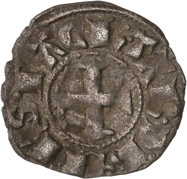 Lot de monnaies de l'orient latin - principauté d'Achaie.Denier Tournois d'Isabelle de Villehardouin (1297-1301)Réf : CCS15aDenier Tournois de Philippe Ier de Savoie (1301 - 1307)Réf : CCS18