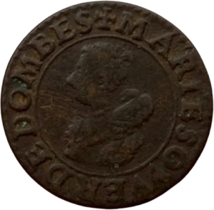 Buste habillé à gauche de Marie de Bourbon-Montpensier.