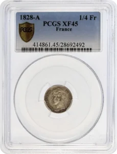 Tête nue de Charles X à gauche.