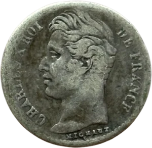 Tête de Charles X à gauche.