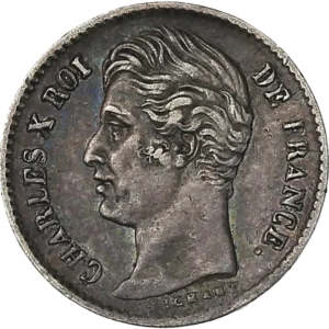 Tête de Charles X à gauche.