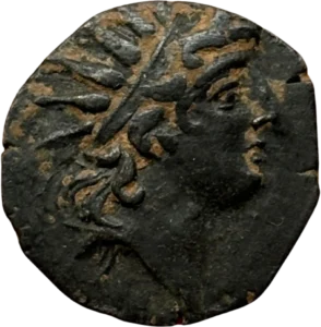 Tête diadémée de Démétrius Ier à droite.