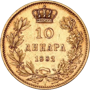 Tête de Milan IV Obrénovic à droite.