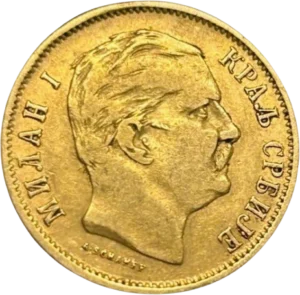 Tête de Milan IV Obrénović à droite.