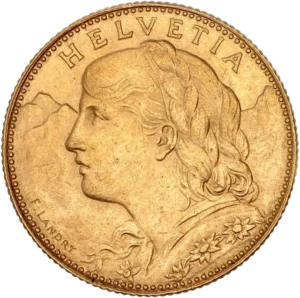 Buste d'Helvetia à gauche.