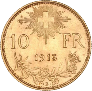 Buste d'Helvetia à gauche.