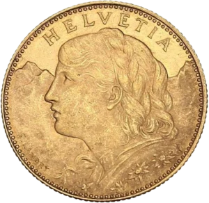 Buste d'Helvetia à gauche.