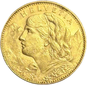 Buste d'Helvetia à gauche.