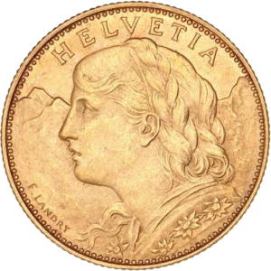 Buste d'Helvetia à gauche.