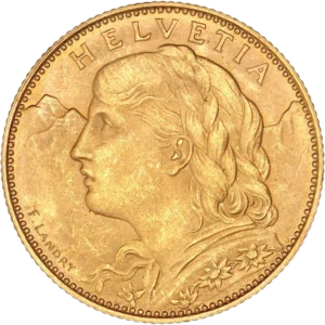 Buste d'Helvetia à gauche.