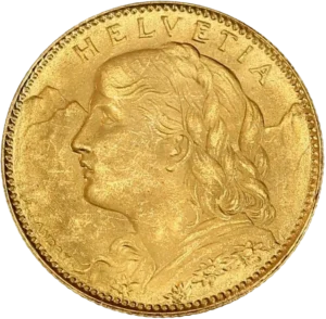 Buste d'Helvetia à gauche.