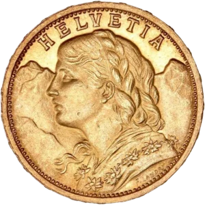 Buste d'Helvetia à gauche.