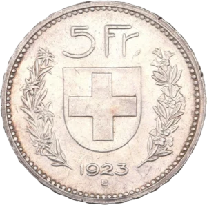 Écusson entre des feuilles de lauriers.