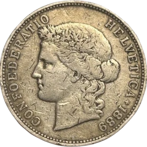 Tête d'Helvetia diadémée à gauche avec une couronne d'épis.