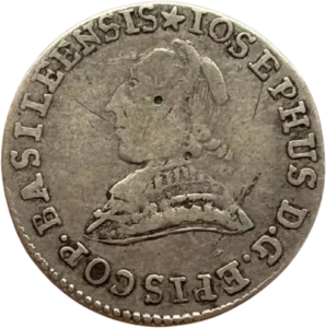 Portrait à gauche du prince-évèque.