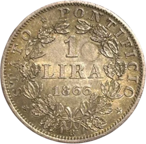 Buste de Pape Pie IX à gauche.