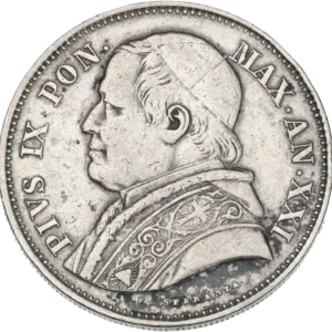 Buste de Pape Pie IX à gauche.