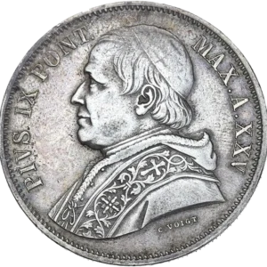 Buste de Pape Pie IX à gauche.