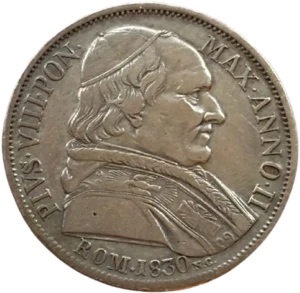 Buste de Pape Pie VII à droite.