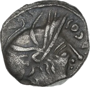 DURNACOS - Tête casquée à droite.